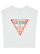 GUESS | T-shirt corta triangolo| Colore bianca