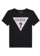 GUESS | T-shirt girocollo triangolo centrale con loghi | Colore nera