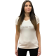 MET | T-shirt con logo in punti luce argentati cangianti, dietro più lunga e vestibilità morbida | colore bianco