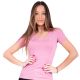 GUESS | T-shirt scollo V basica logo piccolo | Colore rosa scuro